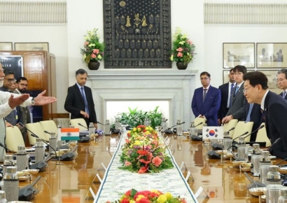 한·인도, 나프타 공급망 협력 '공동성명' 채택