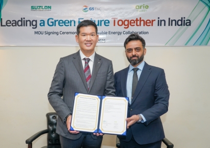 GS건설, 인도 재생에너지 시장 진출 본격화…전문 기업 2곳과 맞손