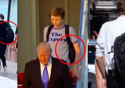 1300만원 아니고 13만원? 트럼프 막내아들 '실용 백팩'만 메고 다니는 이유