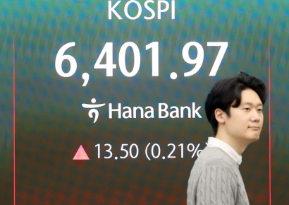 [속보]코스피, 장중 사상 첫 6400선 돌파 