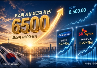 코스피, 사상 첫 6500선 뚫었다…삼전·하닉도 '쭉쭉'