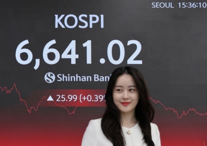 코스피, 기관 순매수에 강세…6640선 마감