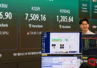 [포토] 코스피, '단숨에 7500 돌파'