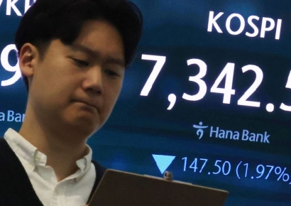 '종전 기대감 후퇴' 코스피, 장초반 2%대 약세…코스닥은 상승세