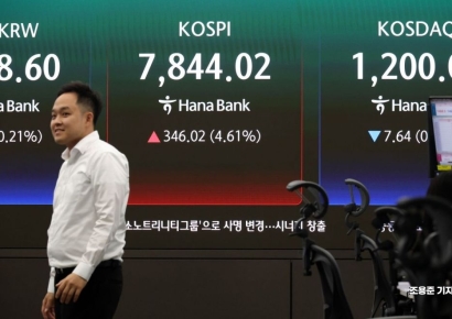 韩国综指在“三星＋海力士”带动下首次收于7800点区间