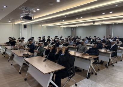 부산도시공사, VR 안전체험 교육 실시…건설현장 대응역량 강화
