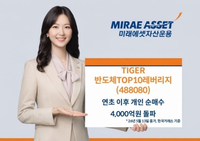 미래에셋 'TIGER 반도체TOP10레버리지', 올해 개인 순매수 4000억원 돌파