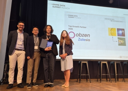 오브젠, KNIME 글로벌 서밋서 'Top Growth Partner 2026 Award' 수상