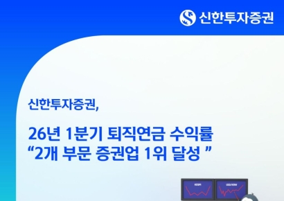 신한투자증권, 1분기 퇴직연금 수익률 2개부문 업계 1위 