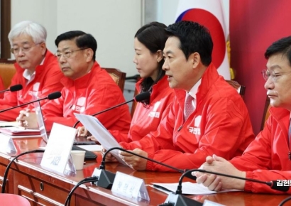 [포토] 국민의힘 중앙선대위 주재하는 장동혁