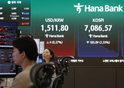 코스피, 장초반 7000선으로…외국인 매도세