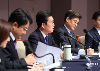 [포토] 서울시장 후보 초청 관훈토론 나선 정원오 후보