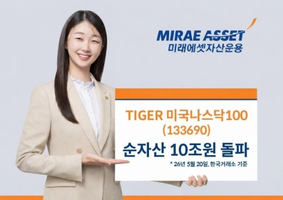미래에셋운용, 'TIGER 미국나스닥100' 순자산 10조원 돌파