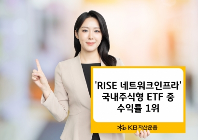 KB운용 'RISE 네트워크인프라', 국내주식형 ETF 수익률 1위