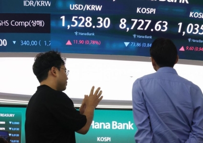 코스피, 8700선 횡보…외국인 '매도 폭탄'