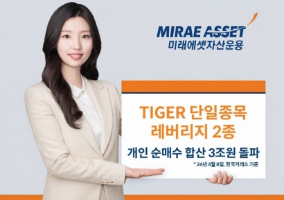 'TIGER 삼전·닉스 단일종목 레버리지', 합산 개인 순매수 3조원 돌파