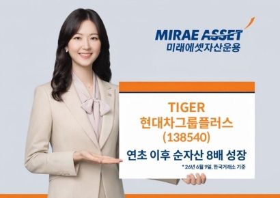 미래에셋운용, TIGER 현대차그룹플러스 ETF 연초이후 순자산 8배 성장
