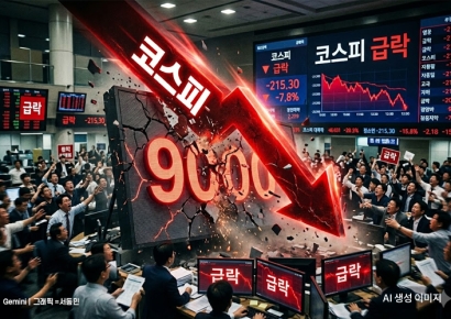 오전엔 ‘환호’ 오후엔 ‘비명’…코스피, 하락 전환해 9000선 마감