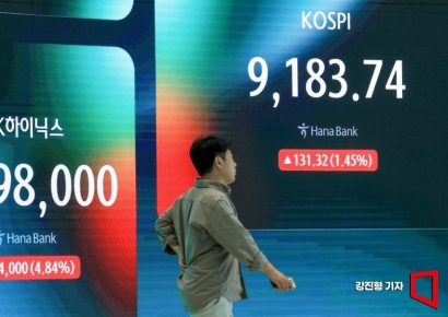 코스피, 9100선 마감…SK하이닉스 '대장주' 등극