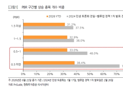 "정책 모멘텀 더 강한데…저PBR주 소외 과도"[클릭e종목]