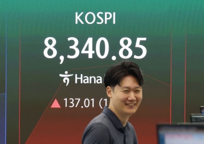 코스피, 장중 하락 전환했다 다시 상승…삼전 오르고 하닉 내리고