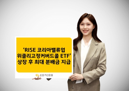 KB운용, 'RISE 코리아밸류업위클리고정커버드콜 ETF' 상장 후 최대 분배금 지급