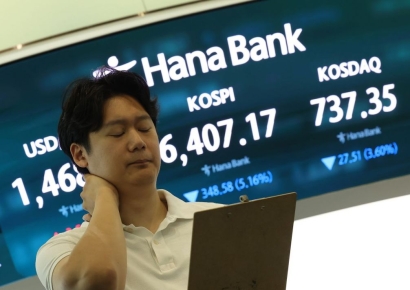 코스피, 732.09P 내린 6023.66 마감(10.84%↓)