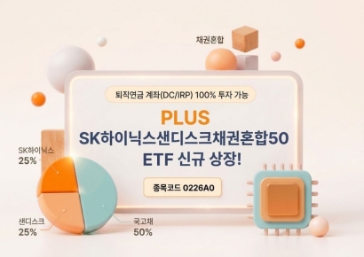 한화운용, 'PLUS SK하이닉스샌디스크채권혼합50' ETF 신규 상장