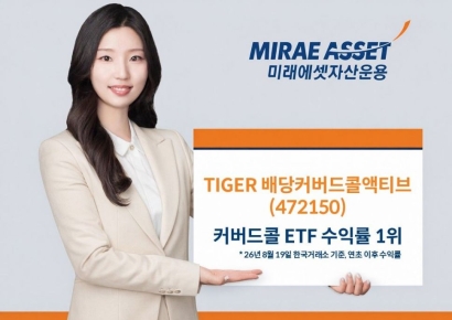'TIGER 배당커버드콜액티브' ETF, 연초이후 수익률 커버드콜 中 1위