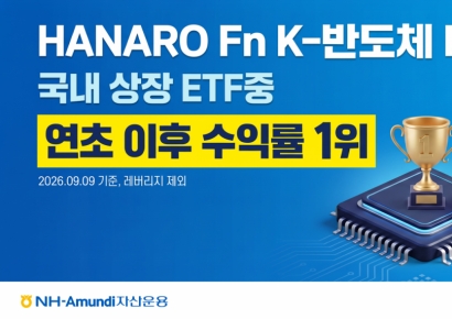 NH아문디운용, 'HANARO Fn K-반도체 ETF' 연초 이후 수익률 1위