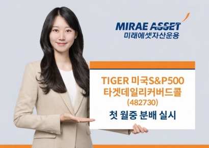 'TIGER 미국S&P500타겟데일리커버드콜' ETF, 첫 월중 분배 114원