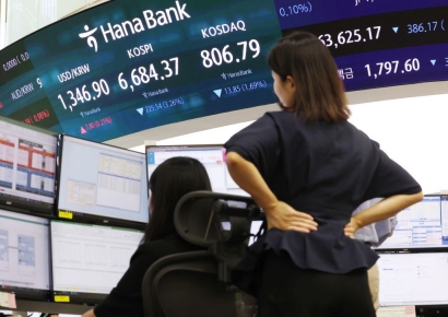 외국인 3.3조 '팔자'…코스피 3%대 급락, 6680선 마감