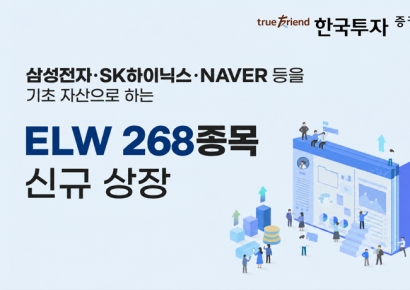 한국투자증권, ELW 268종목 신규 상장