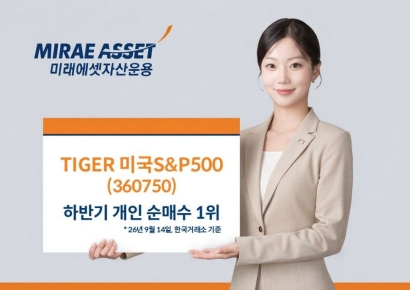 미래에셋운용, 'TIGER 미국S&P500 ETF' 하반기 개인 순매수 1위