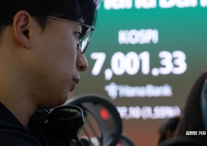 코스피, 7거래일 만에 '칠천피' 마감…코스닥은 1.1% 상승