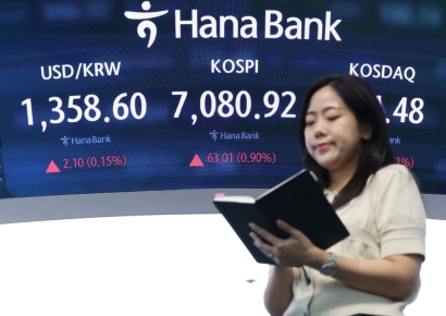 코스피, 23.06P 내린 7075.86 출발(0.33%↓)