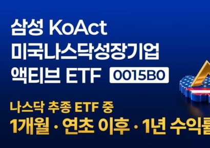 'KoAct 미국나스닥성장기업액티브', 나스닥 ETF 중 한달 수익률 1위