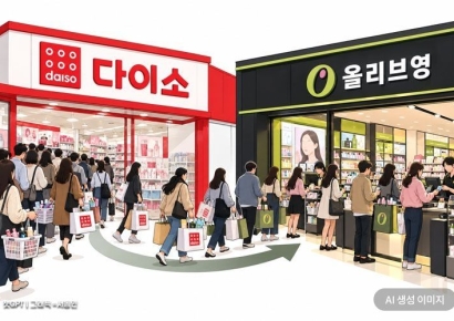 [단독]다이소에 '3000원 화장품' 사러 왔다가…옆에 있는 올리브영 매출도 '견인'